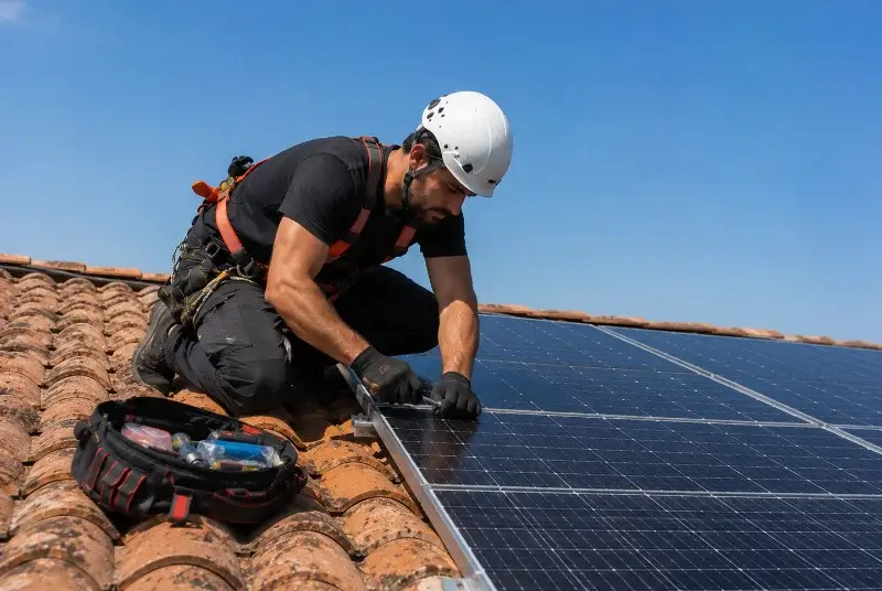 Maintenance et monitoring de panneaux solaires à Cachen